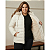 Jaqueta Com Capuz Moda Feminina Plus Size Puffer Inverno Bege Claro - Imagem 4