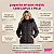 Jaqueta Moda Feminina Puffer Acolchoada Inverno Zíper Luxo Preto - Imagem 2