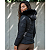 Jaqueta Moda Feminina Puffer Acolchoada Inverno Zíper Luxo Preto - Imagem 6