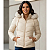 Jaqueta Moda Feminina Puffer Acolchoada Inverno Zíper Luxo Bege Claro - Imagem 5