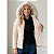 Jaqueta Moda Feminina Puffer Acolchoada Inverno Zíper Luxo Bege Claro - Imagem 4