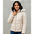 Jaqueta Moda Feminina Puffer Acolchoada Inverno Zíper Luxo Bege Claro - Imagem 1