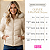Jaqueta Moda Feminina Puffer Acolchoada Inverno Zíper Luxo Bege Claro - Imagem 3