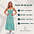 Vestido Feminino Midi Xadrez Com Botões E Fenda Alça Verão Verde - Imagem 4