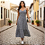 Vestido Feminino Midi Xadrez Com Botões E Fenda Alça Verão Preto - Imagem 6