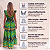 Vestido Longo Feminino Estampado Elegante Decote Quadrado Verde - Imagem 3