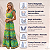 Vestido Longo Feminino Estampado Elegante Decote Quadrado Verde - Imagem 2