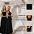 Vestido Feminino Longo Fluido Lastex No Busto Babados Alça Preto - Imagem 3