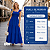 Vestido Feminino Longo Fluido Lastex No Busto Babados Alça Azul Royal - Imagem 4