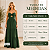 Vestido Longo Duna Feminino Elegante Festa Casual Alcinha Verde Militar - Imagem 4