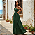 Vestido Longo Duna Feminino Elegante Festa Casual Alcinha Verde Militar - Imagem 6