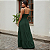 Vestido Longo Duna Feminino Elegante Festa Casual Alcinha Verde Militar - Imagem 8