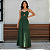 Vestido Longo Duna Feminino Elegante Festa Casual Alcinha Verde Militar - Imagem 7