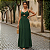 Vestido Longo Duna Feminino Elegante Festa Casual Alcinha Verde Militar - Imagem 1