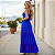 Vestido Longo Duna Feminino Elegante Festa Casual Alcinha Azul Royal - Imagem 8