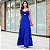Vestido Longo Duna Feminino Elegante Festa Casual Alcinha Azul Royal - Imagem 7