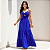 Vestido Longo Duna Feminino Elegante Festa Casual Alcinha Azul Royal - Imagem 6
