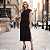 Vestido Midi Feminino Com Fenda Lateral Muscle Tee Soltinho Preto - Imagem 1