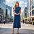 Vestido Midi Feminino Com Fenda Lateral Muscle Tee Soltinho Azul Marinho - Imagem 5