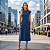 Vestido Midi Feminino Com Fenda Lateral Muscle Tee Soltinho Azul Marinho - Imagem 1