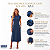 Vestido Midi Feminino Com Fenda Lateral Muscle Tee Soltinho Azul Marinho - Imagem 2