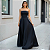 Vestido Tomara Que Caia Alfaiataria Laço Nas Costas Longo Preto - Imagem 5