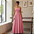 Vestido Tomara Que Caia Alfaiataria Laço Nas Costas Longo Rosa - Imagem 5