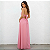 Vestido Tomara Que Caia Alfaiataria Laço Nas Costas Longo Rosa - Imagem 7