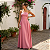 Vestido Tomara Que Caia Alfaiataria Laço Nas Costas Longo Rosa - Imagem 1