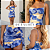 Vestido Curto Feminino Floral Alcinha Com Drapeado Lateral Azul - Imagem 4