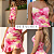 Vestido Curto Feminino Floral Alcinha Com Drapeado Lateral Rosa - Imagem 4