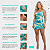 Vestido Curto Feminino Floral Alcinha Com Drapeado Lateral Verde - Imagem 2