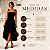 Vestido Feminino Elegante Midi Com Lastex Ajustável Ao Corpo Preto - Imagem 3