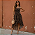 Vestido Feminino Elegante Midi Com Lastex Ajustável Ao Corpo Oncinha - Imagem 5