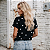 Camiseta T-shirt Gola Ribana 100% Algodão Feminina Bolinhas - Imagem 7