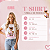 Blusa Feminina Camiseta Baby Look 100% Algodão Gola Redonda Off Urso - Imagem 3