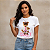 Blusa Feminina Camiseta Baby Look 100% Algodão Gola Redonda Off Urso - Imagem 1