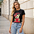 Blusa Feminina Camiseta Baby Look 100% Algodão Gola Redonda Preto Urso - Imagem 5