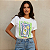 Blusa Feminina Camiseta Baby Look 100% Algodão Gola Redonda Off Mojito - Imagem 1