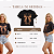 Camiseta Cropped Cow Tshirt Blusa Estilosa Larguinha Algodão - Imagem 3