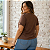 Tshirt Plus Size Camiseta Estampada Soltinha Pronta Entrega Marrom - Imagem 7