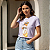 Babylook Feminina Básica Manga Curta T-Shirt Casual Verão Ursinho - Imagem 1