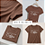 Babylook Feminina Básica Manga Curta T-Shirt Casual Verão Marrom Coffee - Imagem 4