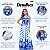 Vestido Moda Feminina Longo Floral Alça E Recorte Na Cintura Azul/Branco - Imagem 2