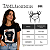 Camiseta Tshirt Verão Gola Redonda Brilhosa Estampada Casual Preto Gatinho - Imagem 3