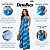 Vestido Moda Feminina Longo Floral Alça E Recorte Na Cintura Azul Estampado - Imagem 2