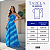 Vestido Moda Feminina Longo Floral Alça E Recorte Na Cintura Azul Estampado - Imagem 3