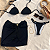 Conjunto Biquíni Trikini Kit 3 Peças Saia Moda Praia Piscina Preto - Imagem 7