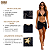 Conjunto Biquíni Trikini Kit 3 Peças Saia Moda Praia Piscina Preto - Imagem 4