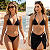 Conjunto Biquíni Trikini Kit 3 Peças Saia Moda Praia Piscina Preto - Imagem 2